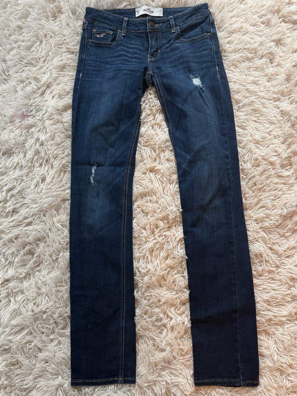 Hollister Y2K Low Rise Distressed Skinny Jeans